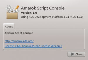 Amarok Script Info