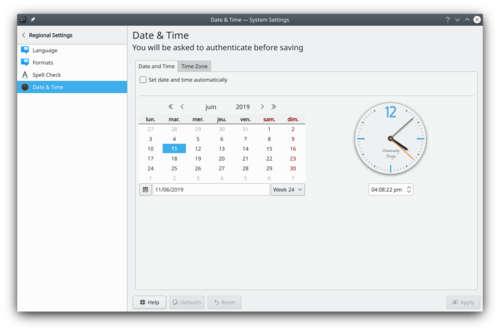 Configurer la date et l'heure